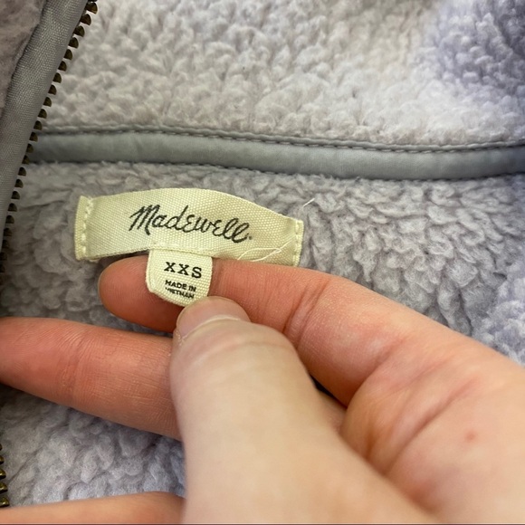 Madewell Polartec Fleece Popover Jacket Purple XXS - Picture 6 of 8